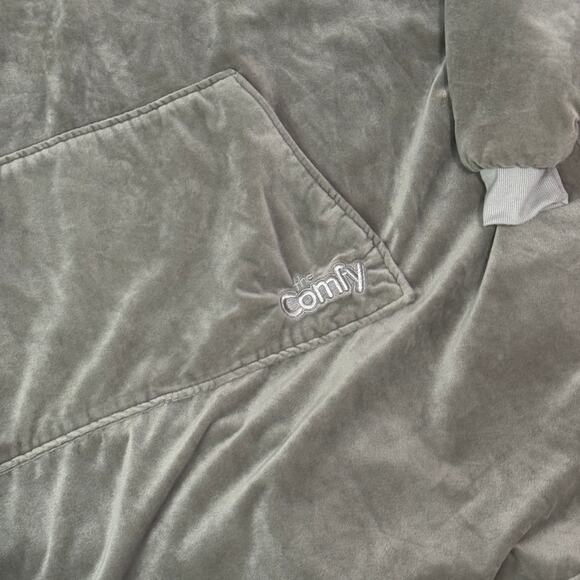 The Comfy Original Oversized Microfiber & Sherpa Wearable Blanket Gray One Size - Picture 2 of 3